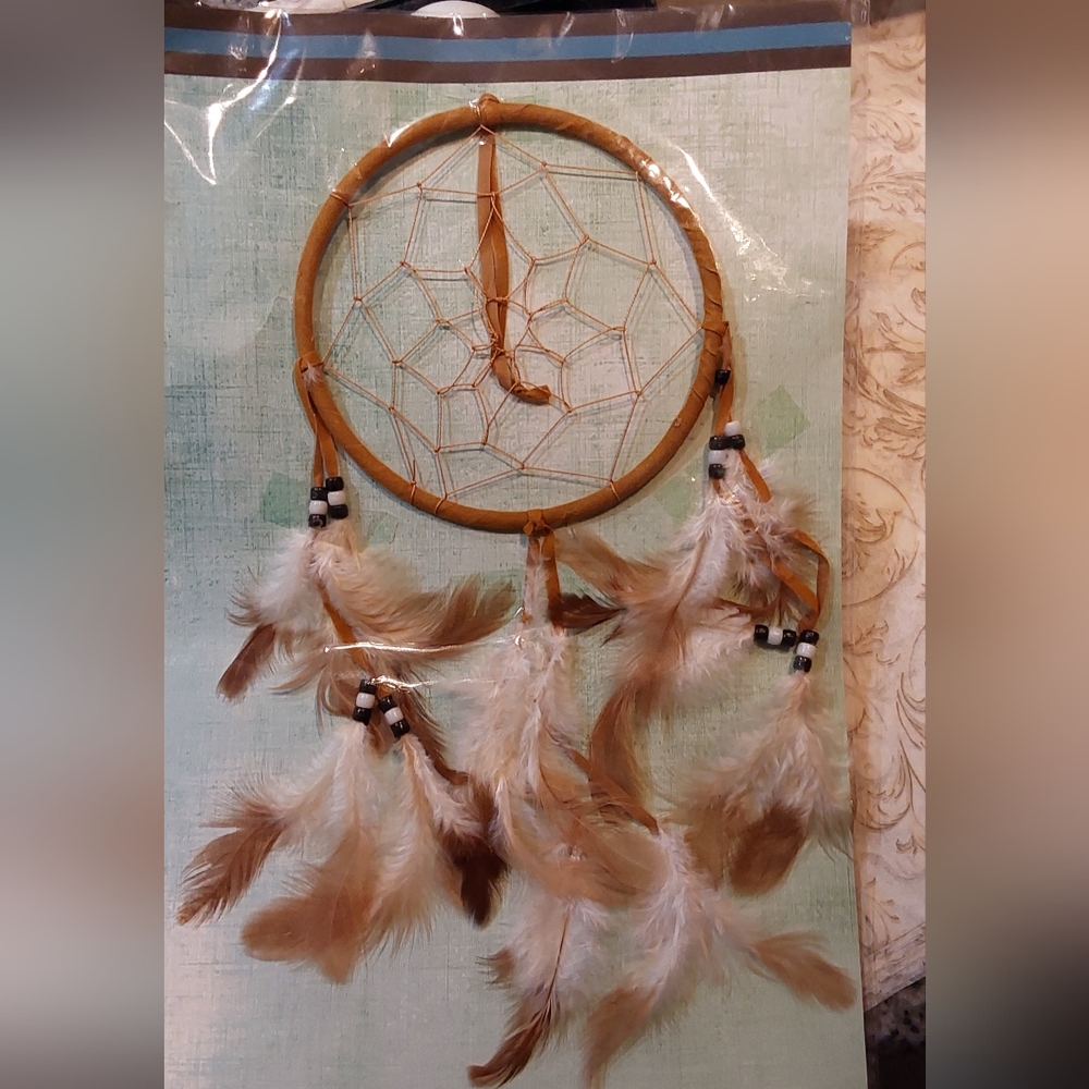 Large Lakota Bohemian Dreamcatcher‎ with Feathers & Beads